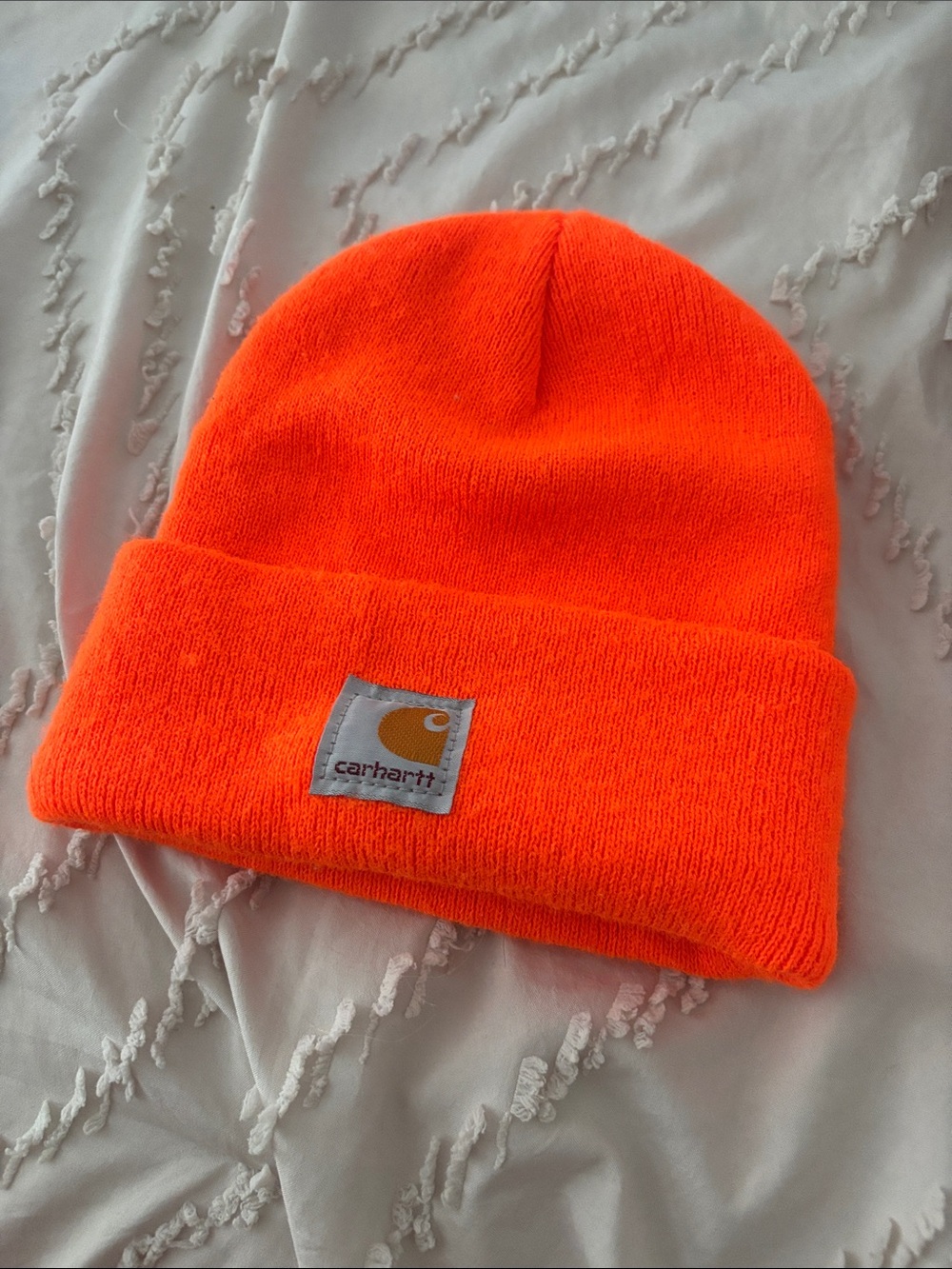 Carhartt Kids Orange Knit Cuffed Beanie